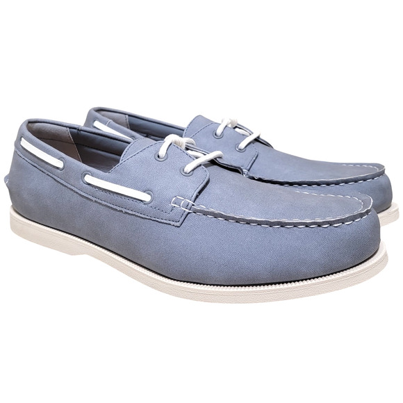 Club Room Other - Club Room Men Elliot 2-Eye Casual Boat Shoe Size US 9.5M Light Blue Faux Leather